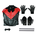 New 52 Comic Nightwing Dick Grayson Cosplay Costume Red Suit Cosplay Becostume