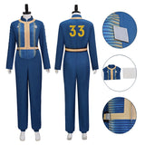 Fallout Lucy Cosplay Costume Lucy Vault 33 Jumpsuit Blue Uniform Halloween Outfit