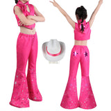 Girls Margot Robbie Cowgirl Barbie Outfits 2023 Barbie Halloween Costume for Kids