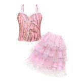 Wicked Witch Glinda Kids Pink Cosplay Costume Halloween Suit BEcostume