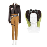 Hera Syndulla Cosplay Costume Star Wars 2023 Ahsoka Brown Suit Halloween Outfit