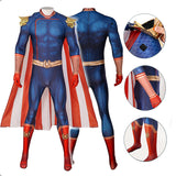 The Boys Season 4 Cosplay Homelander Costume Jumpsuit Cape Outfit
