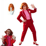 Weapons Aunt Miss Gladys Cosplay Costume Pink Halloween Party Outfit Becostume