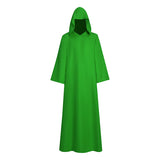 Shadow Wizard Money Gang Costume Robe with Hooded Green Halloween Cloak BEcostume