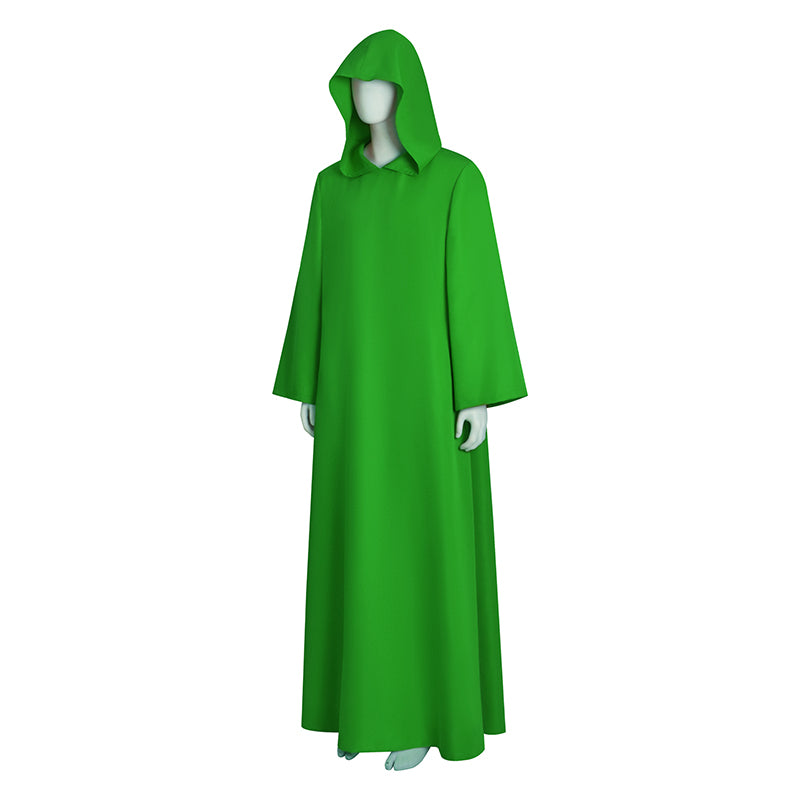 Shadow Wizard Money Gang Costume Robe with Hooded Green Halloween Cloa ...