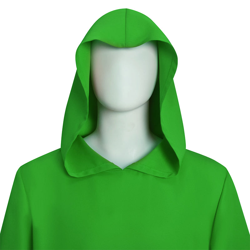 Shadow Wizard Money Gang Costume Robe with Hooded Green Halloween Cloa ...