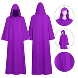 Shadow Wizard Money Gang Costume Robe with Hooded Purple Halloween Cloak BEcostume