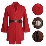 Becostume Star Wars Jedi Tunic Cosplay Costume Red Cape Suit Halloween Party Suit