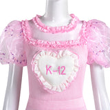 K-12 Cry Baby Pink Dress Melanie Martinez K 12 Cosplay Costume Women Halloween Suits