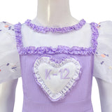 Kids Melanie Martinez K 12 Dress K-12 Purple Dress Cosplay Costume White Embroider Sleeves