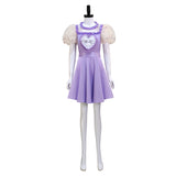 Melanie Martinez K 12 Purple Dress Women K-12 Cosplay Costume Beige Embroider Sleeves