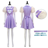 Melanie Martinez K 12 Purple Dress Women K-12 Cosplay Costume Beige Embroider Sleeves