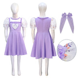 Kids Melanie Martinez K 12 Dress K-12 Purple Dress Cosplay Costume White Embroider Sleeves