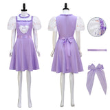 Adult Melanie Martinez K 12 Purple Dress K-12  Cosplay Costume White Embroider Sleeves