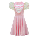 K 12 Dress K-12 Tour Melanie Martinez Cosplay Costume Pink Dress Yellow Sleeve Version