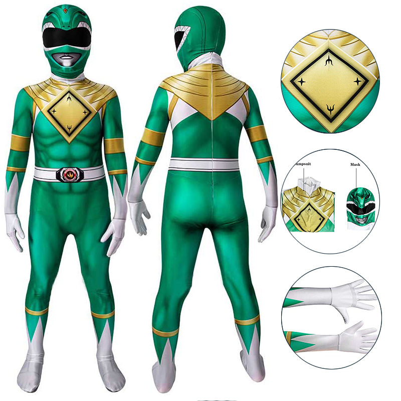 Kids Power Rangers Jumpsuit Red Ranger Cosplay Costume Halloween Carni ...