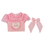 Kids K-12 Crybaby Dress Melanie Martinez K 12 Dress Cosplay Costume Pink Embroider Sleeves