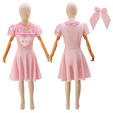 Kids K-12 Crybaby Dress Melanie Martinez K 12 Dress Cosplay Costume Pink Embroider Sleeves