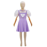 Melanie Martinez K 12 Dress Kids K-12 Purple Dress Cosplay Costume Beige Embroider Sleeves