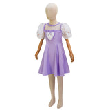 Melanie Martinez K 12 Dress Kids K-12 Purple Dress Cosplay Costume Beige Embroider Sleeves