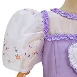 Melanie Martinez K 12 Dress Kids K-12 Purple Dress Cosplay Costume Beige Embroider Sleeves