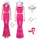 2023 Margot Robbie Cowgirl Barbie Cosplay Costume Ideas Barbie Pink Outfit Becostume