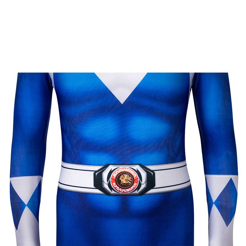 Blue Power Rangers Jumpsuit Kids Blue Ranger Cosplay Costume Halloween ...