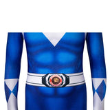 Blue Power Rangers Jumpsuit Kids Blue Ranger Cosplay Costume Halloween Bodysuit BEcostume