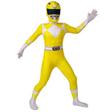 Yellow Power Rangers Jumpsuit Kids Ranger Cosplay Costume Halloween Bodysuit BEcostume
