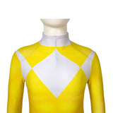 Yellow Power Rangers Jumpsuit Kids Ranger Cosplay Costume Halloween Bodysuit BEcostume