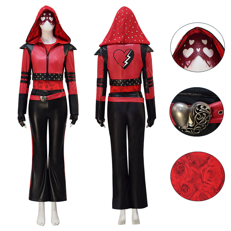 red descendants dress up Descendants 4 Red Halloween Costume for Girls and Adult Women