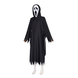 Kids Adult Scream Ghostface Cosplay Costume Halloween Horror Mask Robe Suit