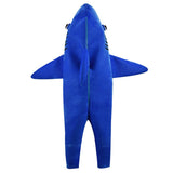 Fleece Shark Costume Onesize Kids Adults Shark Funny Halloween Costume Jumpsuit Outfit