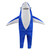 Fleece Shark Costume Onesize Kids Adults Shark Funny Halloween Costume Jumpsuit Outfit