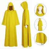 Shadow Wizard Money Gang Costume Robe with Hooded Yellow Halloween Cloak BEcostume