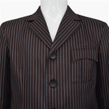 10th Doctor Brown Suit Blue Striped David Tennant Suit Tenth Doctor Who Cosplay Suit BEcostume