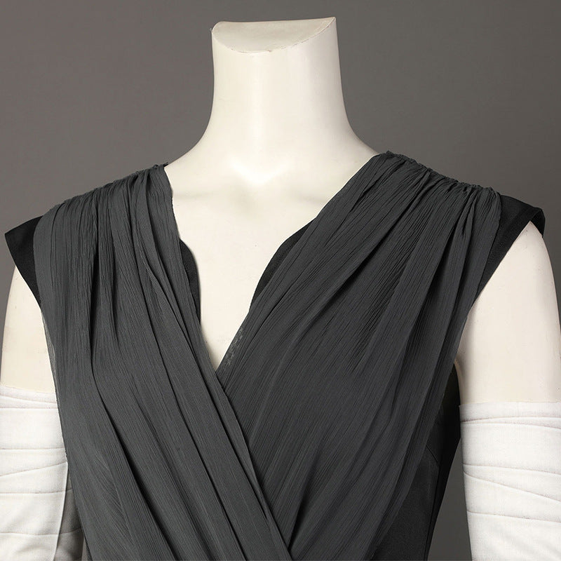 The Last Jedi Rey White Outfits Halloween Carnival Cosplay Costume