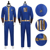 Vault 111 Jumpsuit Fallout Vault Cosplay Costume Vault Dweller Suit Halloween Carnival Suit