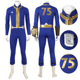 Vault 75 Suit Fallout Cosplay Jumpsuit Men Halloween Cosplay Outfit Adult BEcostume