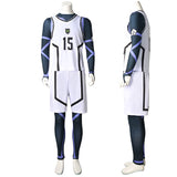 Blue Lock Jersey Anime Blue Lock White Outfit Football Uniform Cosplay Costumes