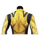 Movie Deadpool 3 Wolverine Yellow Suit Superhero Hugh Jackman Wolverine Cosplay Costume