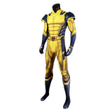 Movie Deadpool 3 Wolverine Yellow Suit Superhero Hugh Jackman Wolverine Cosplay Costume