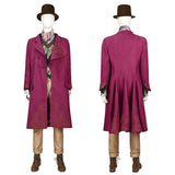 Wonka 2023 Cosplay Costume Chocolate Factory Willy Wonka Suit Timothee Chalamet Coat Outfit