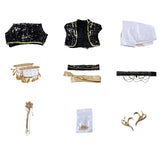 Kpop Demon Hunters Mira Cosplay Costume Black Golden Halloween Huntrix Outfit Becostume