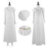 Bridgerton Season 2 Daphne Bridgerton Cosplay Costume White Dress Halloween Carnival Suit