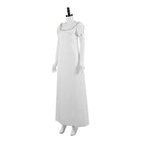 Bridgerton Season 2 Daphne Bridgerton Cosplay Costume White Dress Halloween Carnival Suit